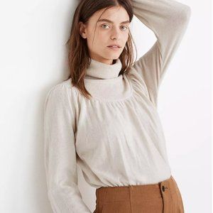 Madewell Shirred Balloon-Sleeve Turtleneck Sweater Size XS